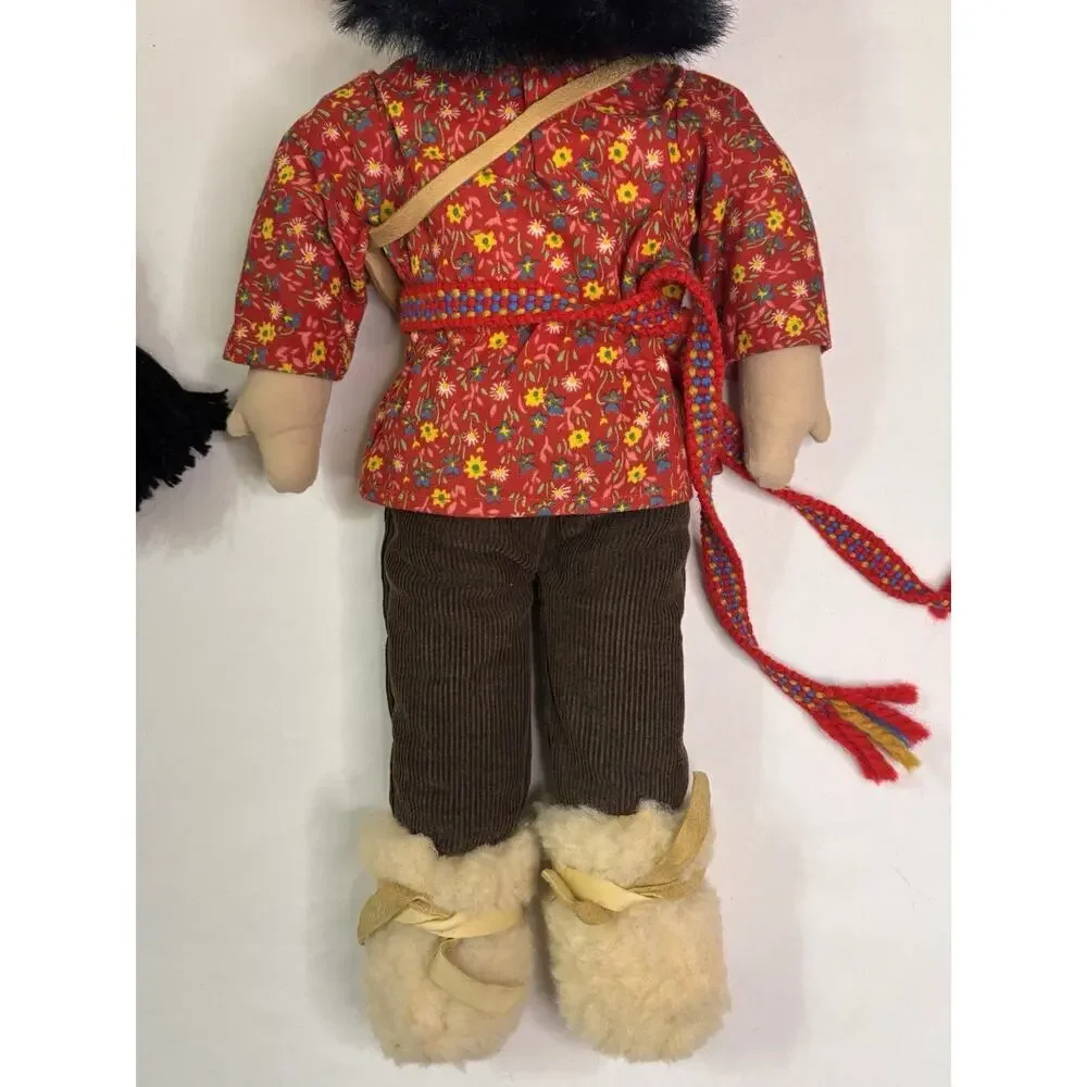 2 Alaskan Dolls Girl/Boy In Matching Indigenous Clothing Vtg. Collectables 12
